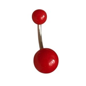 Cherry Red Belly Button Ring ❤️🔥